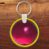 MAGIC PINK FUCHSIA RUBY GEMSTONE SLEUTELHANGER (Voorkant)