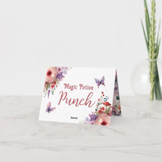 Magic Potion Punch Verjaardags Buffet Label Kaart (Achterkant)