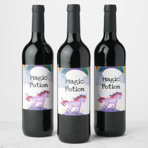 Magic Potion Unicorn Wijn Etiket