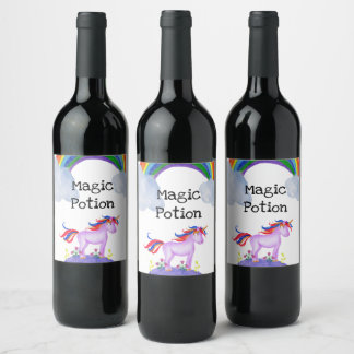 Magic Potion Unicorn Wijn Etiket