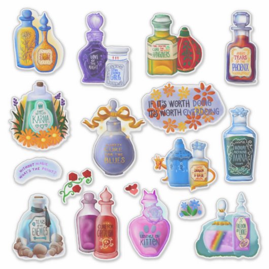 Magic Potions | Sticker Sheet (Voorkant)