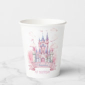 Magic Princess Castle Verjaardag papieren bekers (Achterkant)