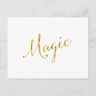 Magic Quote Faux Gold Foil Quottes Humor Sparkly Briefkaart