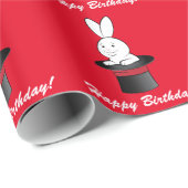 Magic Rabbit in a Pet Happy Birthday Cadeaupapier (Rol Hoek)