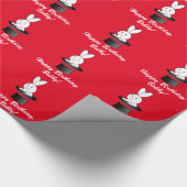 Magic Rabbit Pet Happy Birthday Name  Cadeaupapier (Hoek)