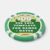 Magic Rainbow Lucky Shamrock Pot of Gold Verjaarda Poker Chips (Enkel)