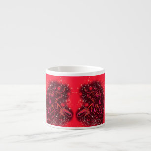 Magic Red Neon Bulls met een verbluffende Sterrenn Espresso Kop