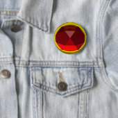 MAGIC RED RUBY GEMSTONE RONDE BUTTON 5,7 CM (In situ)
