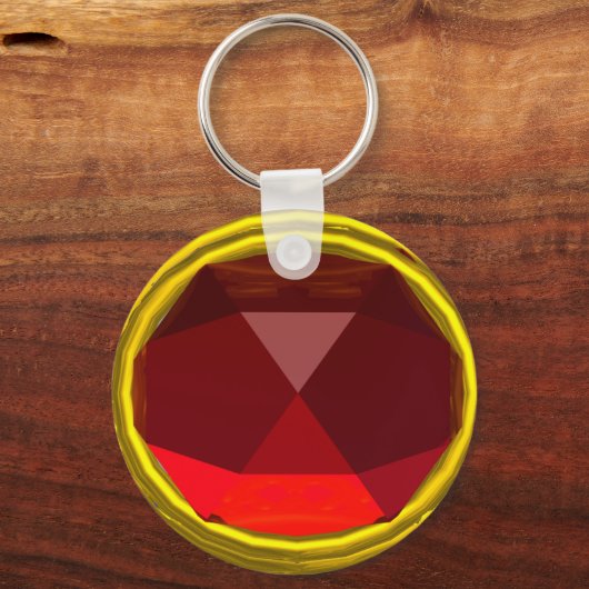 MAGIC RED RUBY GEMSTONE SLEUTELHANGER (Achterkant)