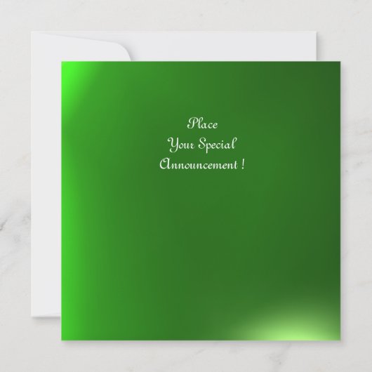 MAGIC RINGS, MONOGRAM groene champagne Kaart (Achterkant)