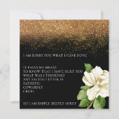Magic Sand Floral Je suis désolé Carte d'excuses (Devant)