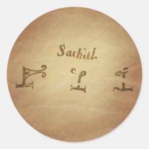 Magic Seal Engel Sachiel Bescherming Magic Charms Ronde Sticker