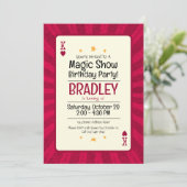Magic Show Anniversaire Invitation Carte de démarr (Debout devant)