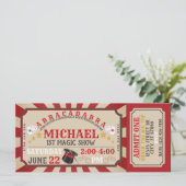 Magic Show Billets Anniversaire Invitation (Debout devant)