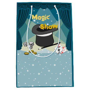 Magic Show blauw Dank u Medium Cadeauzakje