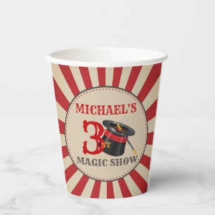 Magic Show Circus Verjaardagsfeestje Papieren beke Bekers
