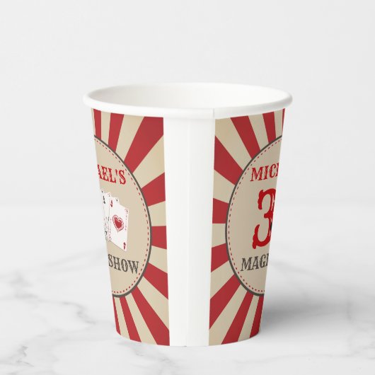 Magic Show Circus Verjaardagsfeestje Papieren beke Papieren Bekers (Rechts)