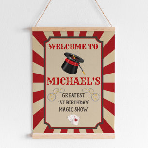 Magic Show Circus Verjaardagsfeestje teken Poster