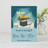 Magic Show Enfants 8e anniversaire de fête Carte d (Debout devant)