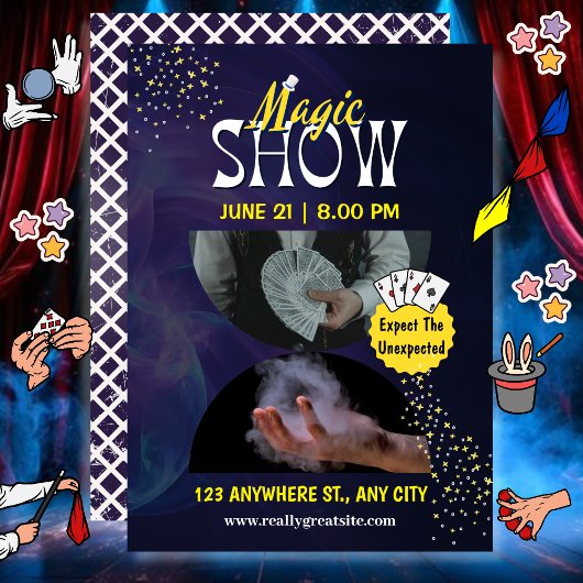 Magic Show Invitation Faire-part Pour Magiciens