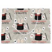 Magic Show Magician Kids Verjaardag Custom Naam Groot Cadeauzakje (Voorkant)