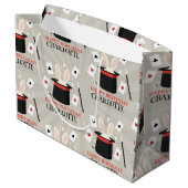 Magic Show Magician Kids Verjaardag Custom Naam Groot Cadeauzakje (Achterkant Gekanteld)