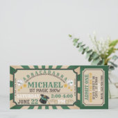 Magic Show Ticket Verjaardagsuitnodiging (Staand voorkant)