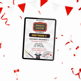 Magic Show Verjaardagsfeest Kaart