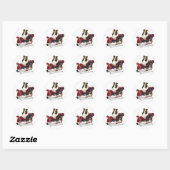 Magic Sleigh Sheltie Ronde Sticker (Vel)