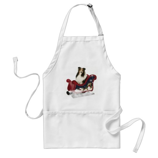 Magic Sleigh Sheltie Standaard Schort (Voorkant)