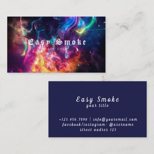 Magic Smoke Vape Shop Carte de visite (Devant / Derrière)