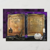MAGIC SPELL LIVRE Halloween Witch Invitation #2 (Devant / Derrière)