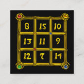 MAGIC SQUARE 33, Black Ivory Vierkante Visitekaartje (Achterkant)
