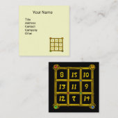 MAGIC SQUARE 33, Black Ivory Vierkante Visitekaartje (Voorkant / Achterkant)