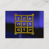 MAGIC SQUARE 33, Blue Black Visitekaartje (Achterkant)