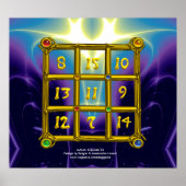 MAGIC SQUARE 33, Blue Paars Poster (Voorkant)