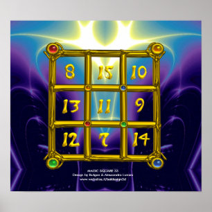 MAGIC SQUARE 33, Blue Paars Poster