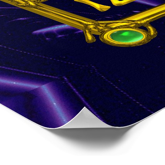 MAGIC SQUARE 33, Blue Paars Poster (Hoek)