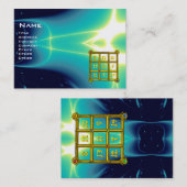 MAGIC SQUARE 33, Blue Turquase Visitekaartje (Voorkant / Achterkant)