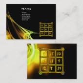 MAGIC SQUARE 33, geel bruin zwart Visitekaartje (Voorkant / Achterkant)
