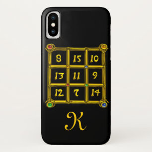 MAGIC SQUARE 33 MONOGRAM Black iPhone X Hoesje