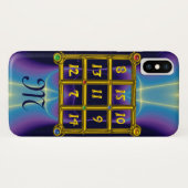 MAGIC SQUARE 33 MONOGRAM Blauwgroen, Aqua Blue Paa Case-Mate iPhone Case (Achterkant (horizontaal))