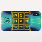 MAGIC SQUARE 33 MONOGRAM Blauwgroen, Aqua Blue Tur Case-Mate iPhone Case (Achterkant (horizontaal))