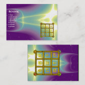 MAGIC SQUARE 33, paars blauw Visitekaartje (Voorkant / Achterkant)