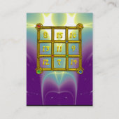 MAGIC SQUARE 33, paars blauw Visitekaartje (Achterkant)