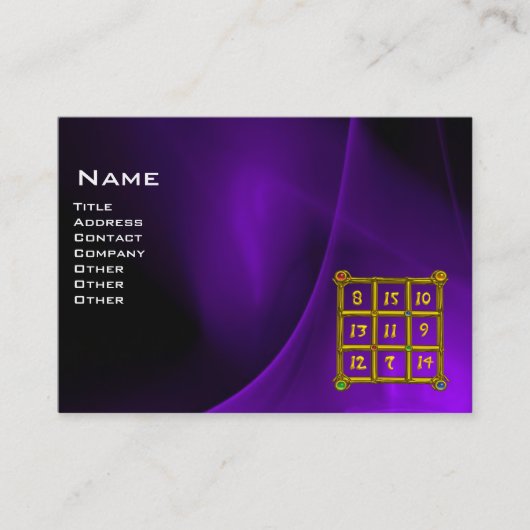 MAGIC SQUARE 33, Paars zwart Visitekaartje (Voorkant)