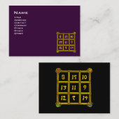 MAGIC SQUARE 33, Paars zwart Visitekaartje (Voorkant / Achterkant)