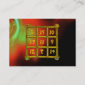 MAGIC SQUARE 33, Red Green Black Visitekaartje (Achterkant)