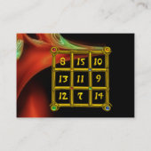 MAGIC SQUARE 33, Red Green Black Visitekaartje (Achterkant)