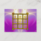 MAGIC SQUARE 33, Roze Violet Paars Visitekaartje (Achterkant)